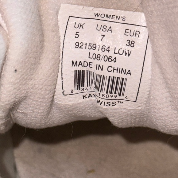 K-Swiss White Sneakers with Red Details - Picture 6 of 8